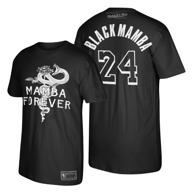 Men's Los Angeles Lakers Kobe Bryant #24 NBA Forever Mamba Week Black Basketball T-Shirt PPH2183DU